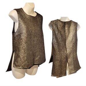 Chee-Cho Marled Shimmering Sleeveless Top hi low hemline Sz.S
